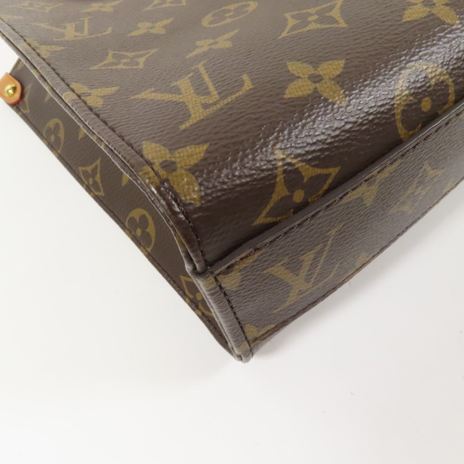 LOUIS VUITTON Monogram Sac Plat BB金扣手挽肩背兩用袋
