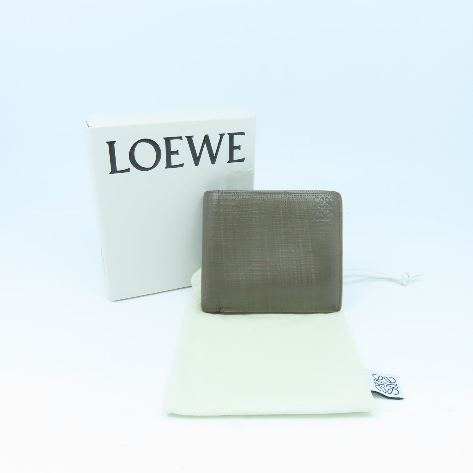 LOEWE 【激減優惠】牛皮皮革Wallet錢包灰色