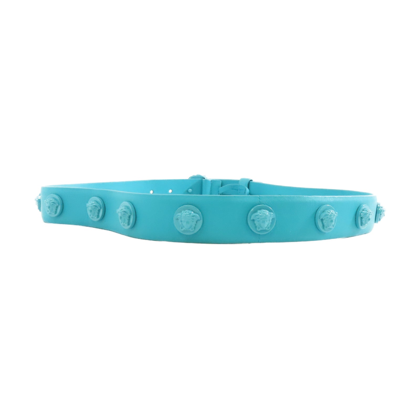 VERSACE 牛皮皮革Belt皮帶藍色