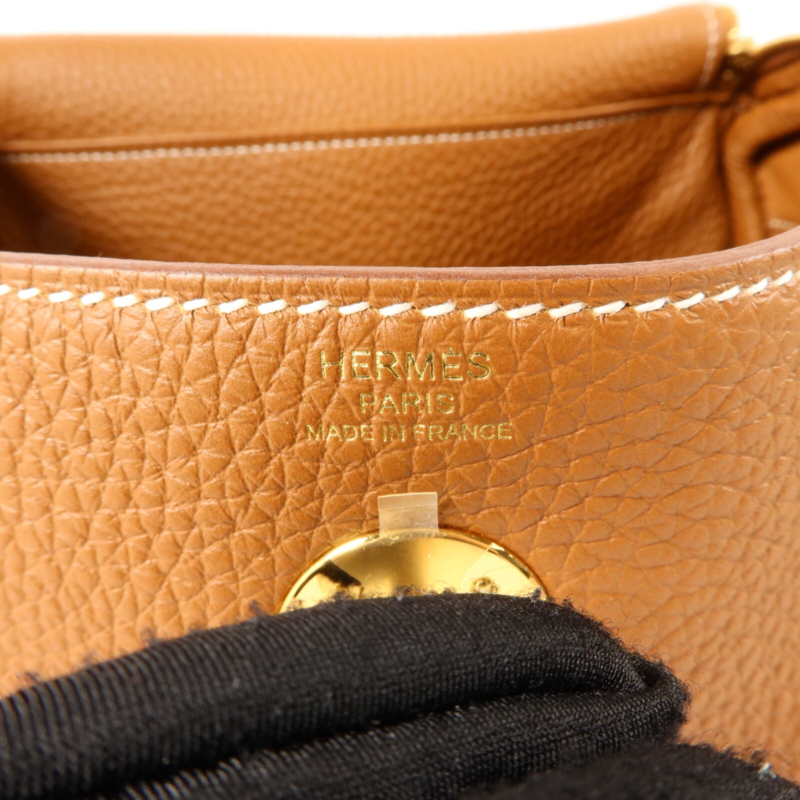 HERMES Clemence皮革Lindy 26手挽肩背兩用袋Gold