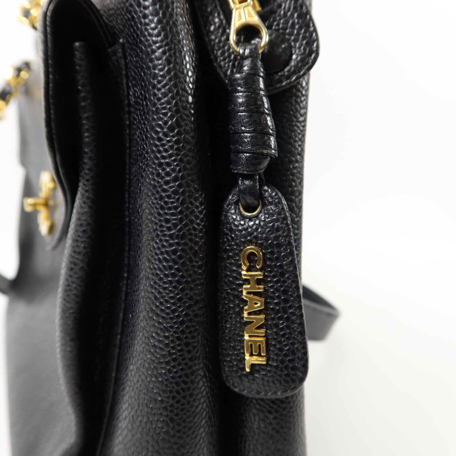 CHANEL 牛皮皮革Vintage Shoulder Bag鏈帶肩背袋