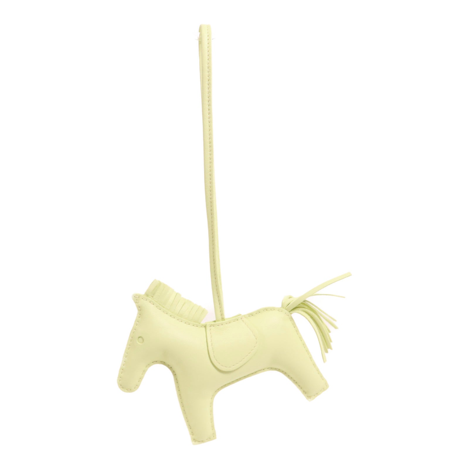 HERMES Milo皮革Rodeo GM掛飾Jaune Milton