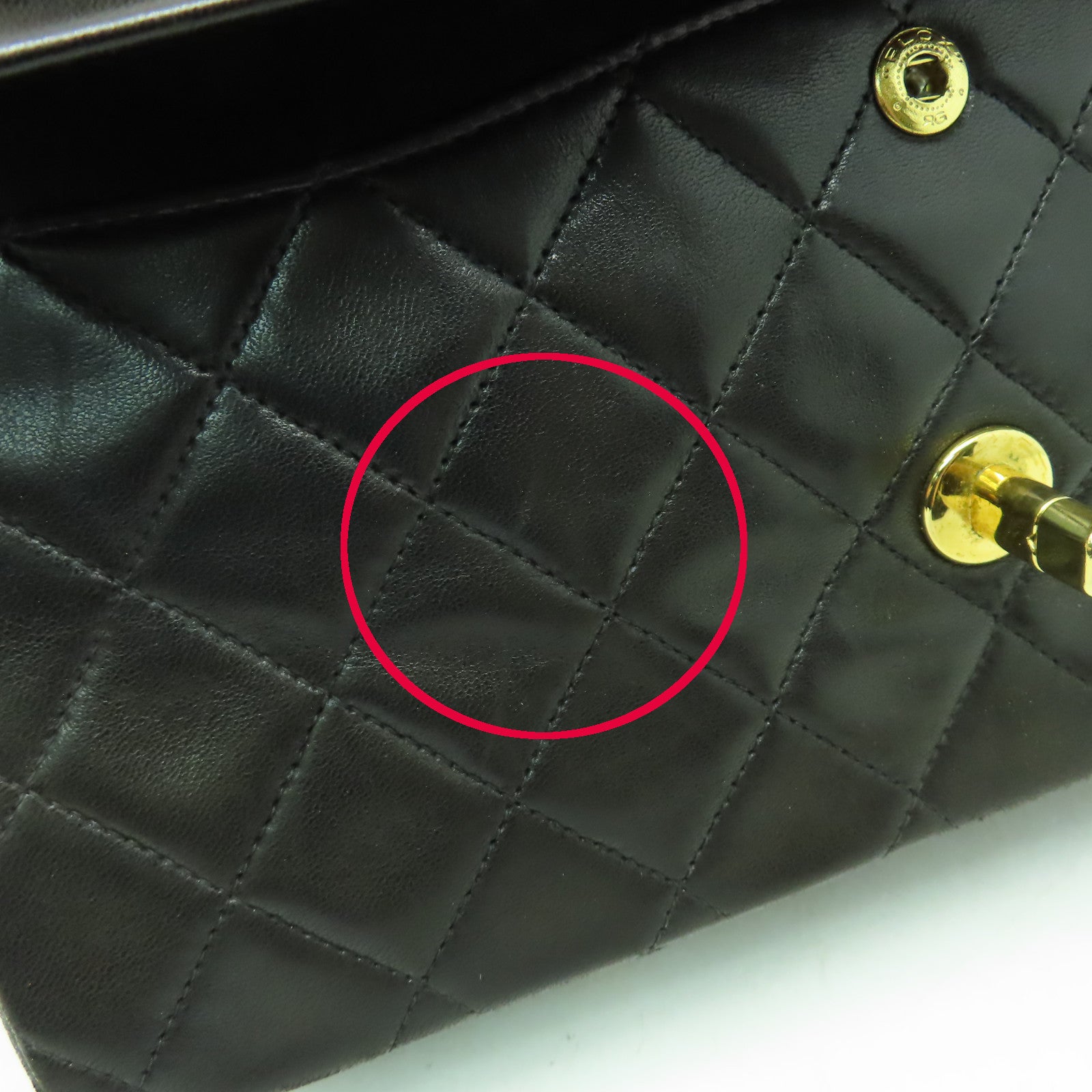 CHANEL 【激減優惠】菱格羊皮皮革Chain Shoulder金扣鏈帶肩背袋黑色