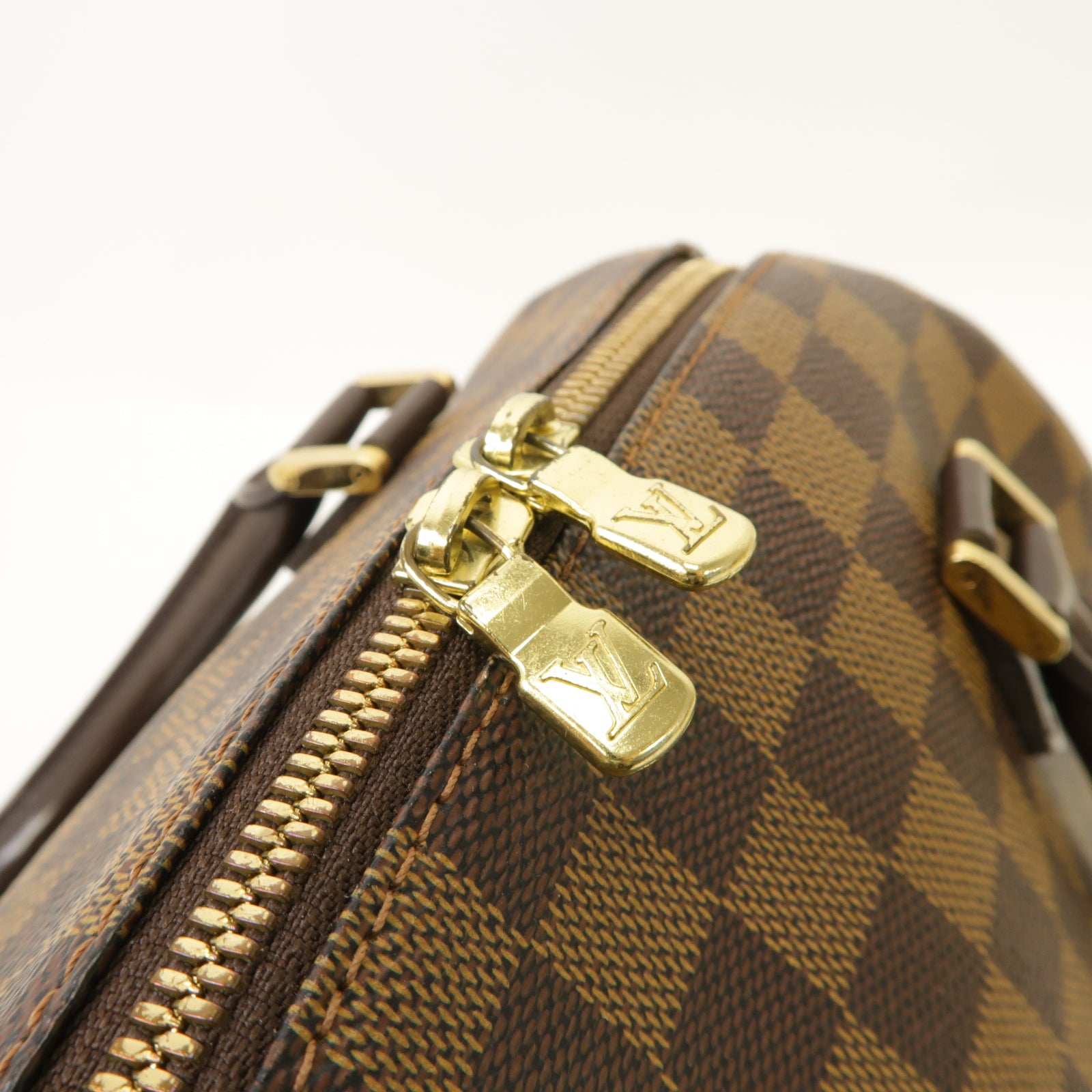 LOUIS VUITTON Damier Ribera MM Hand Bag金扣手挽袋啡色