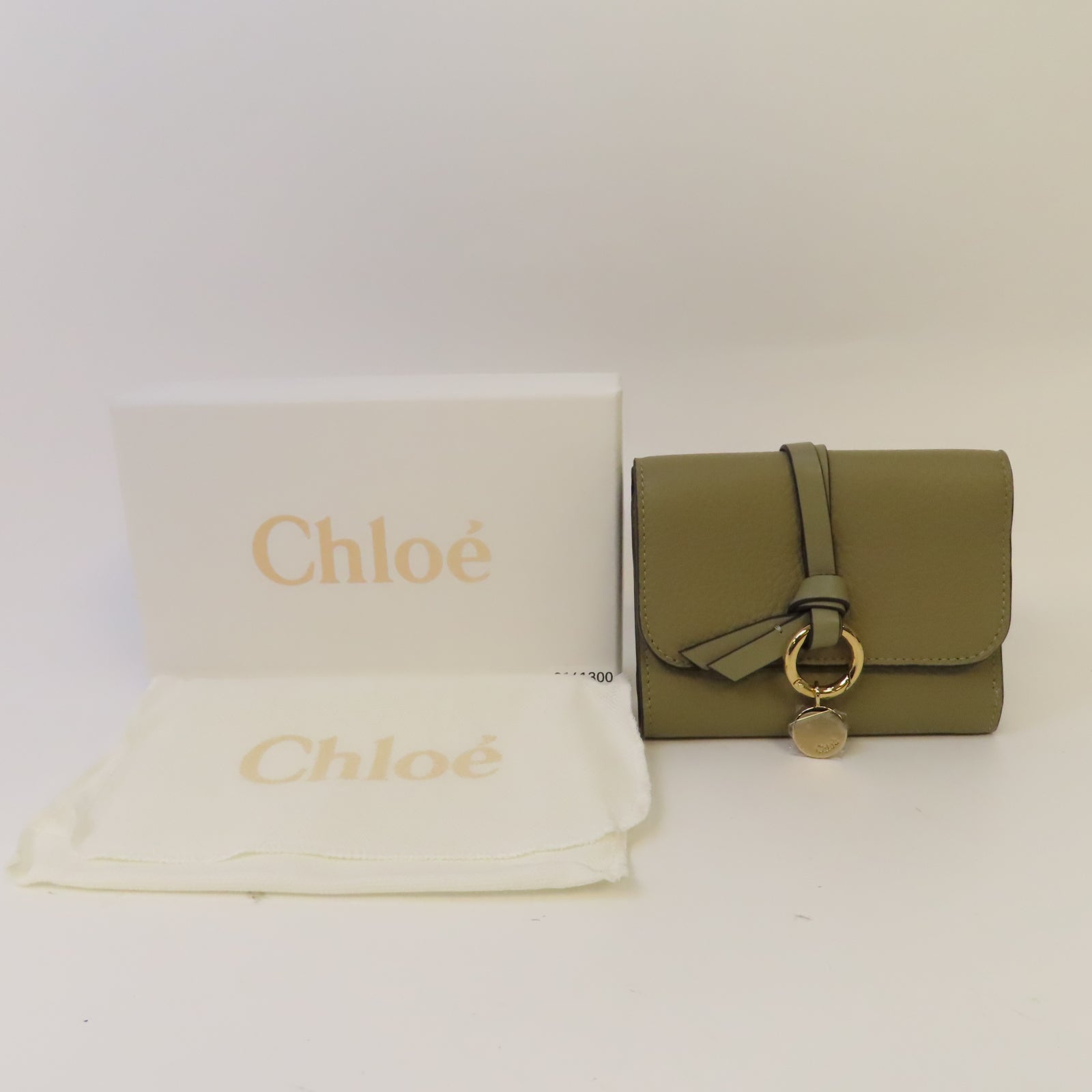 Chloe 【激減優惠】牛皮皮革Wallet金扣錢包綠色