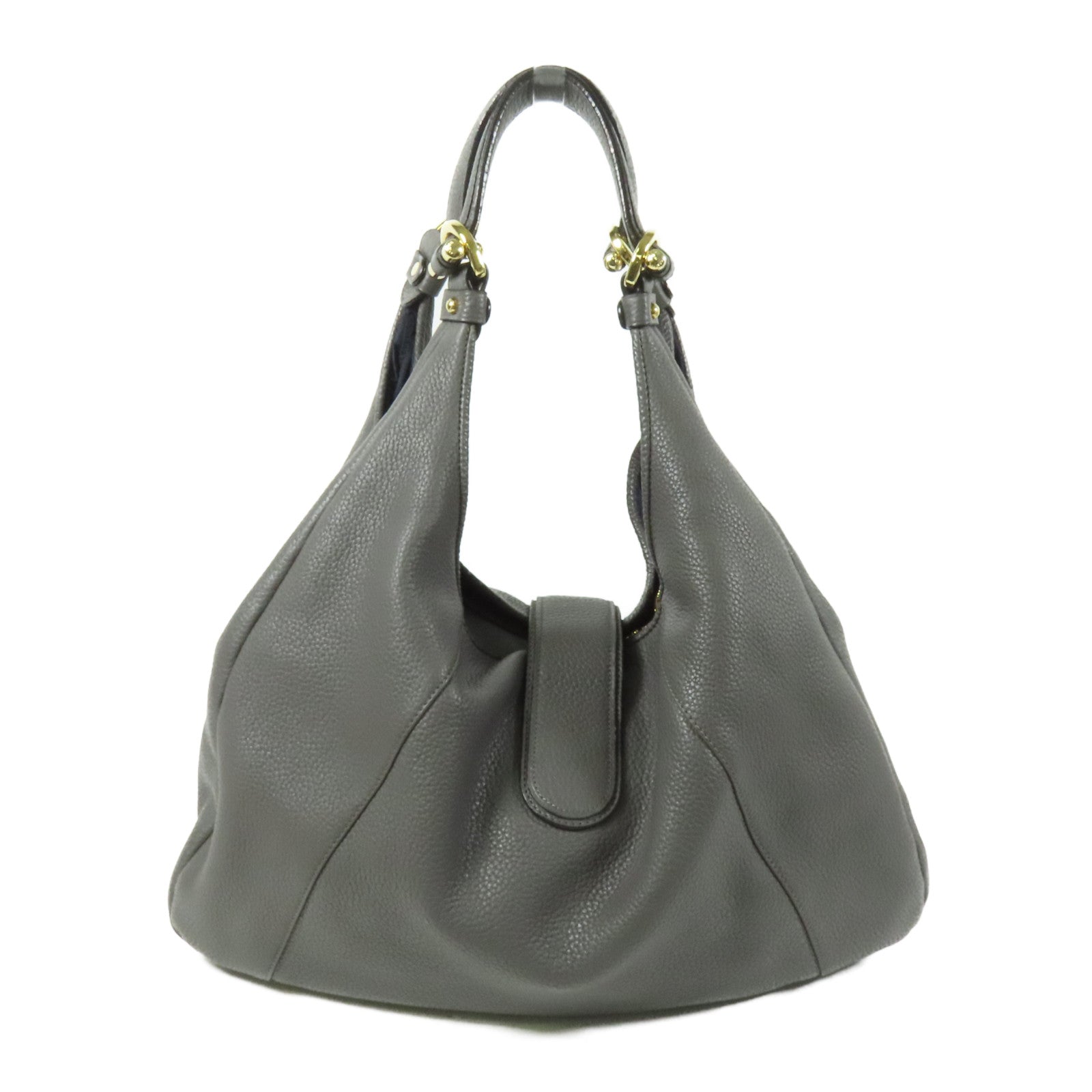 LOEWE 牛皮皮革Tote Bag金扣扣肩背袋