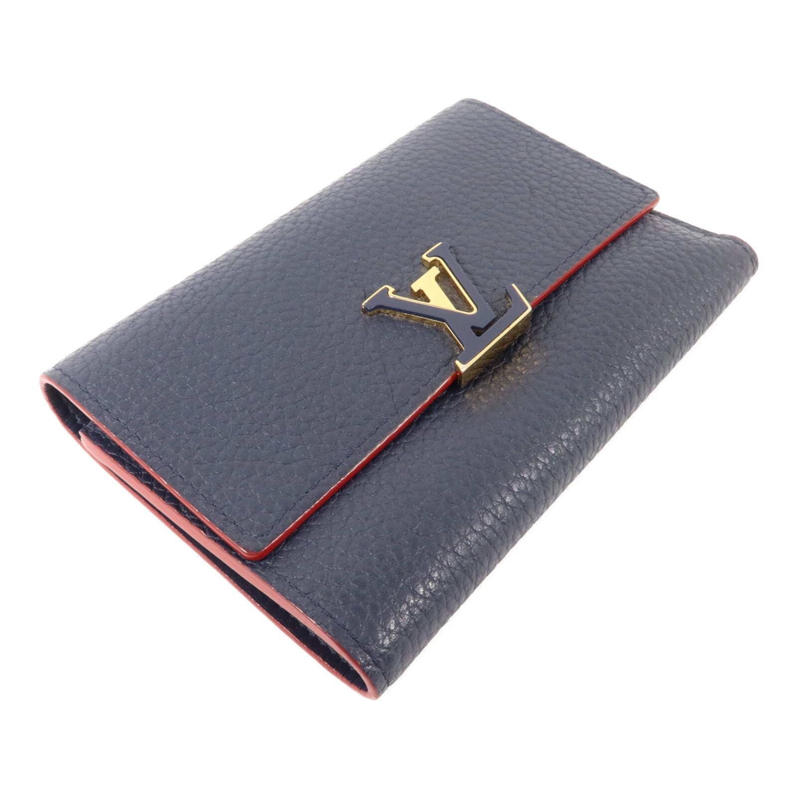 LOUIS VUITTON Taurillon Capucines Compact Wallet錢包