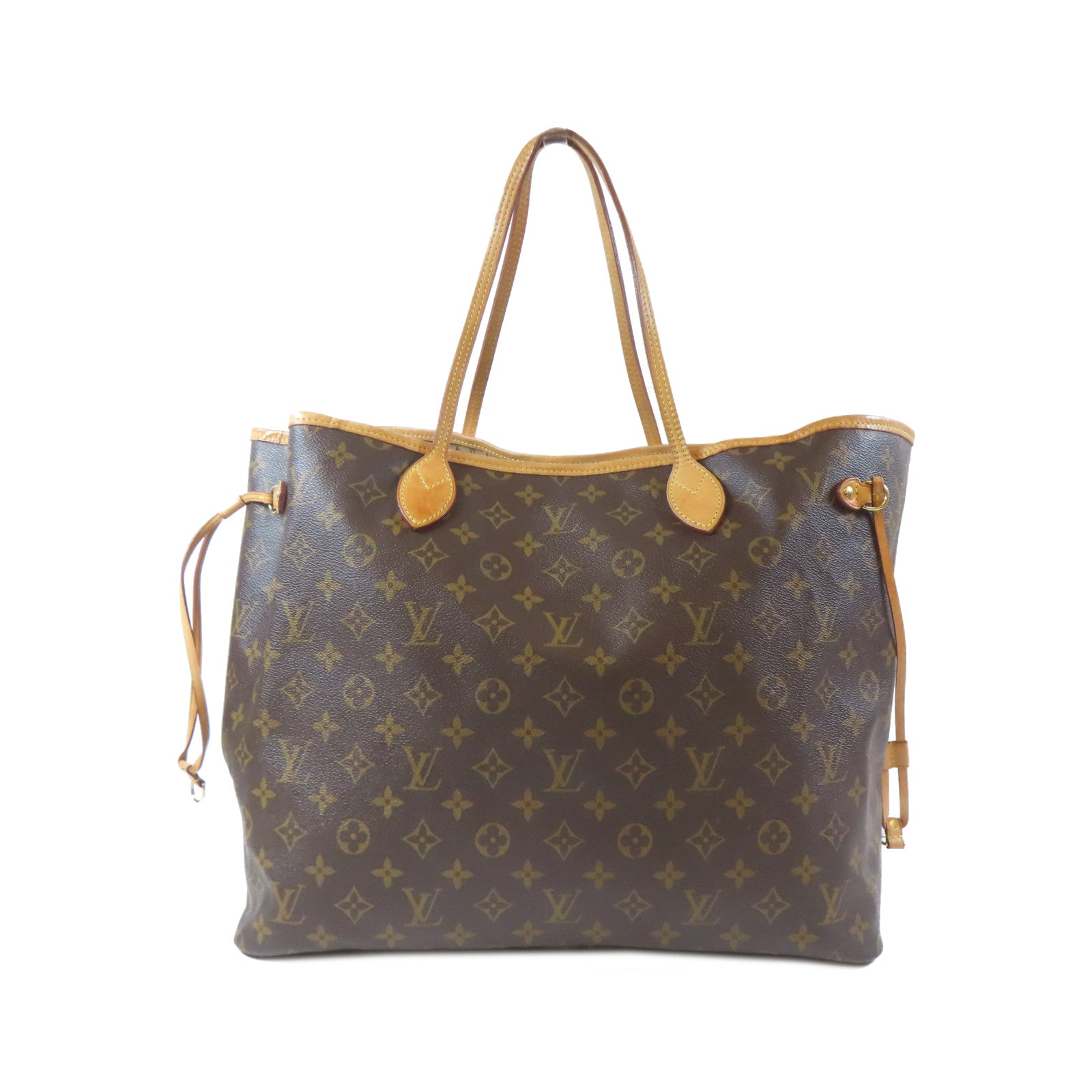 LOUIS VUITTON Monogram Neverfull GM金扣肩背袋啡色