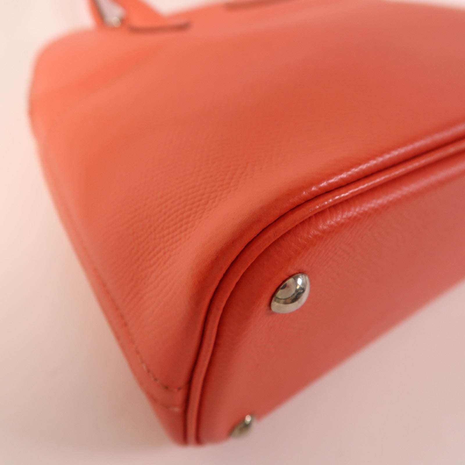 HERMES Epsom皮革Bolide 27銀扣手挽肩背兩用袋T5 Rose Jaipur