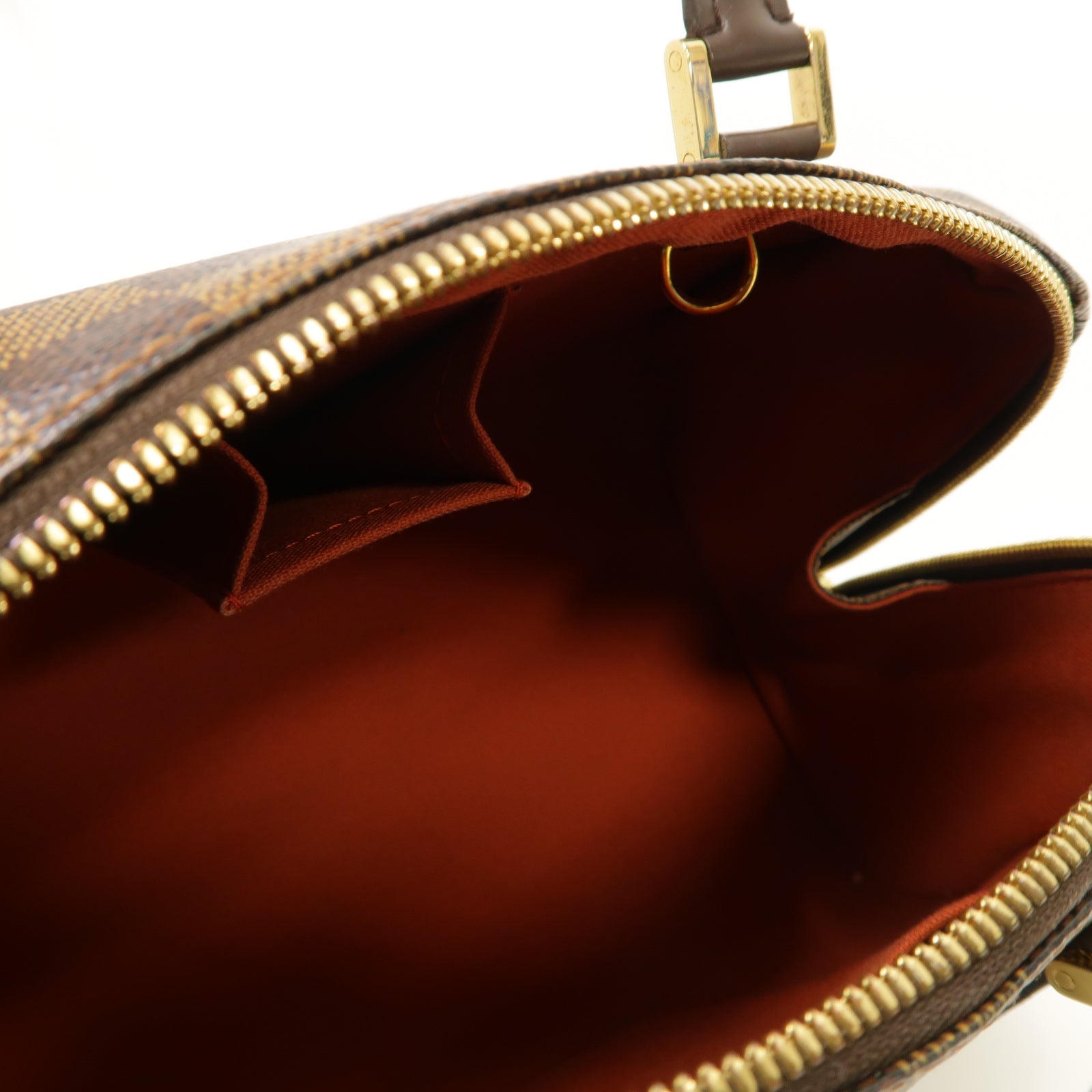 LOUIS VUITTON Damier Ribera MM Hand Bag金扣手挽袋啡色