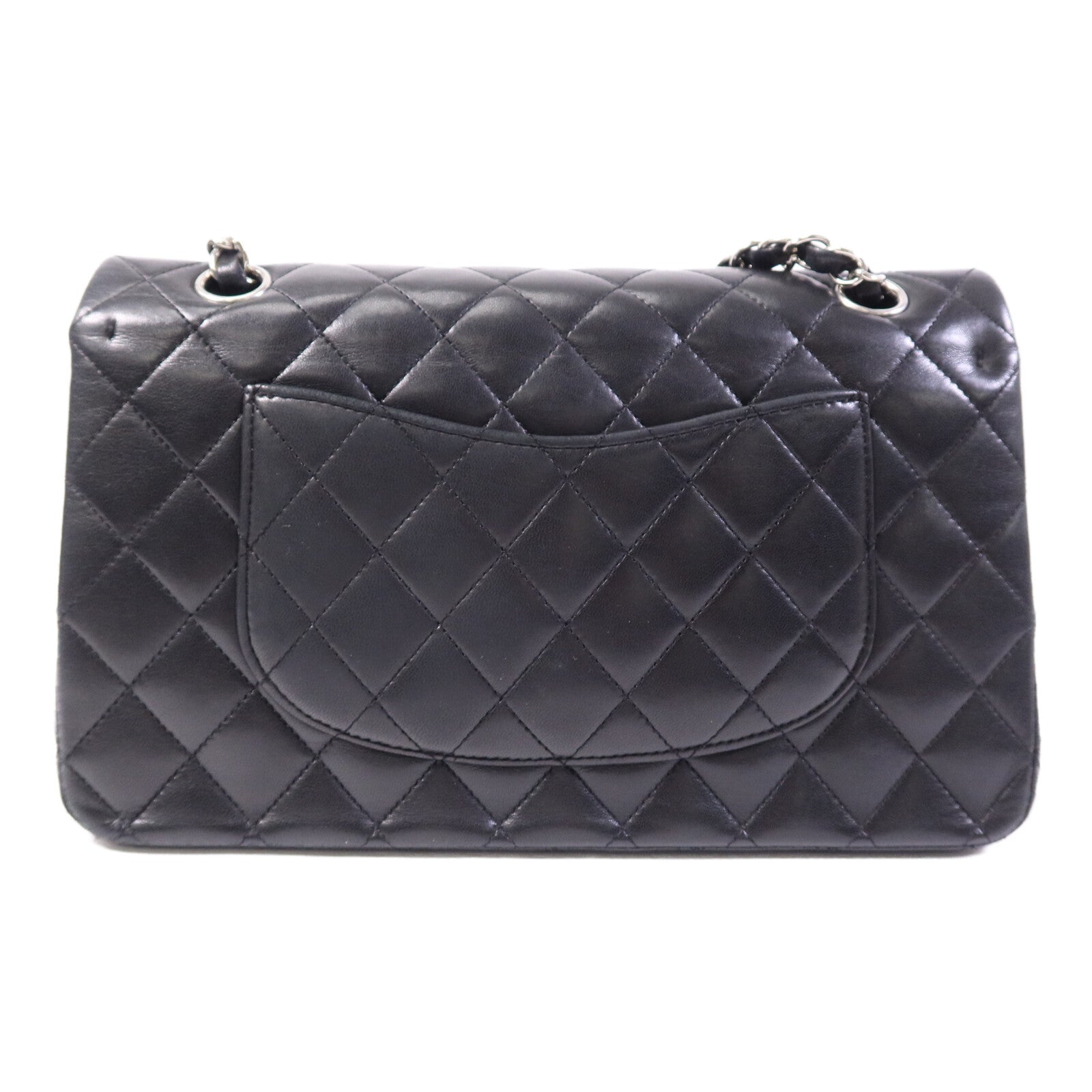 CHANEL 羊皮皮革Classic 25銀扣鏈帶肩背袋