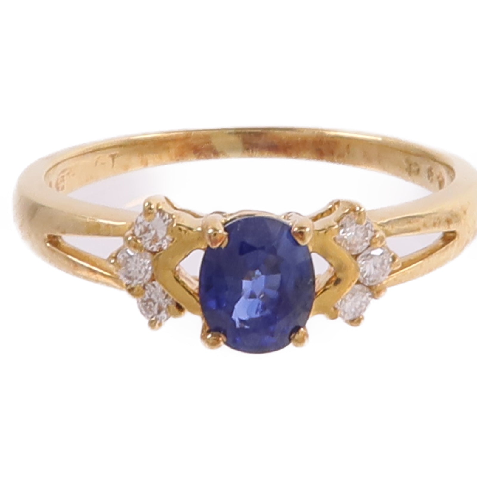 JEWELRY 18K黃金Sapphire Diamond Ring藍寶石/鑽石戒指