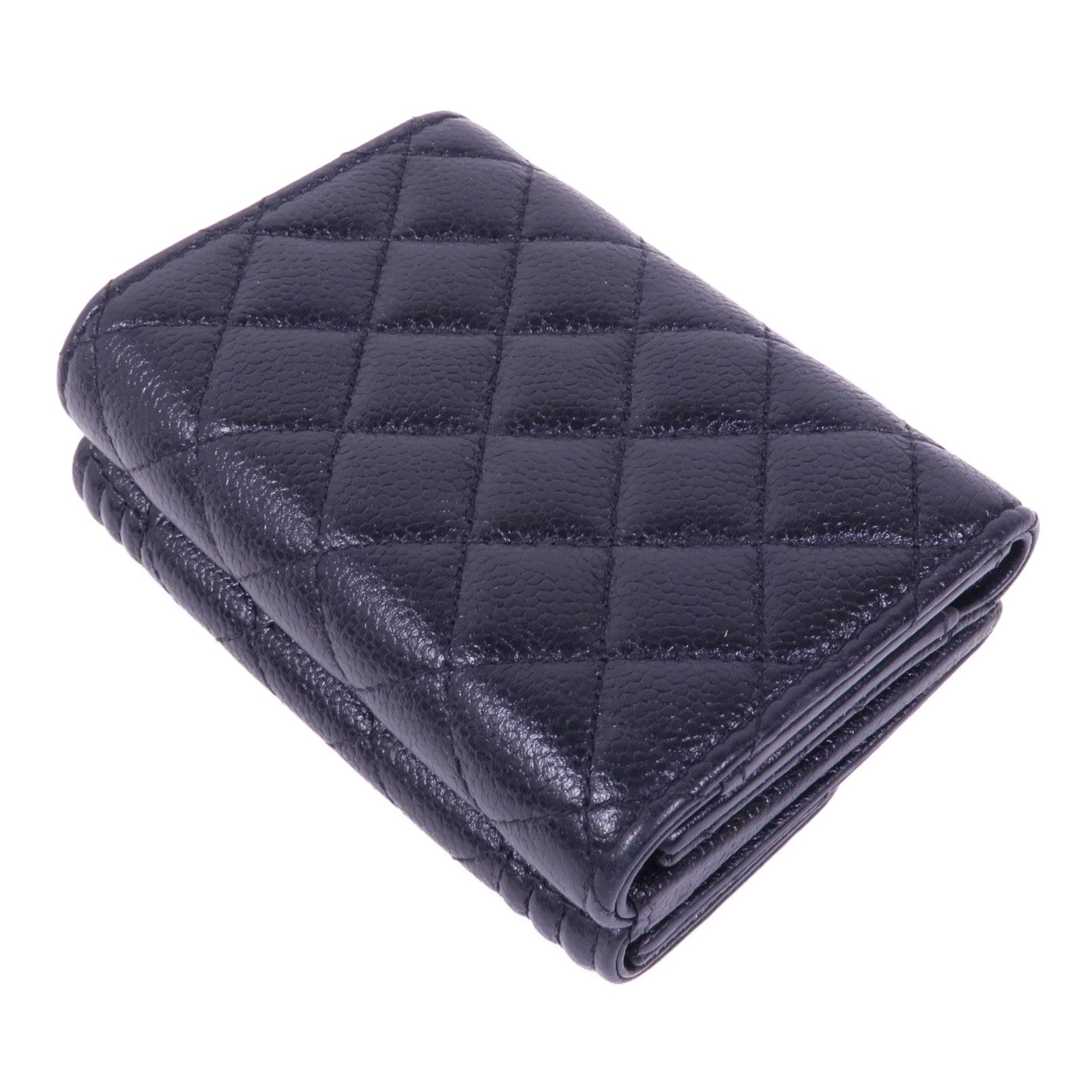 CHANEL 牛皮皮革Boy Wallet金扣錢包