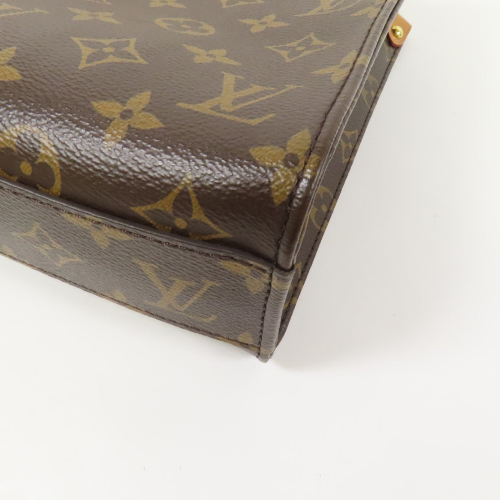 LOUIS VUITTON Monogram Sac Plat BB金扣手挽肩背兩用袋