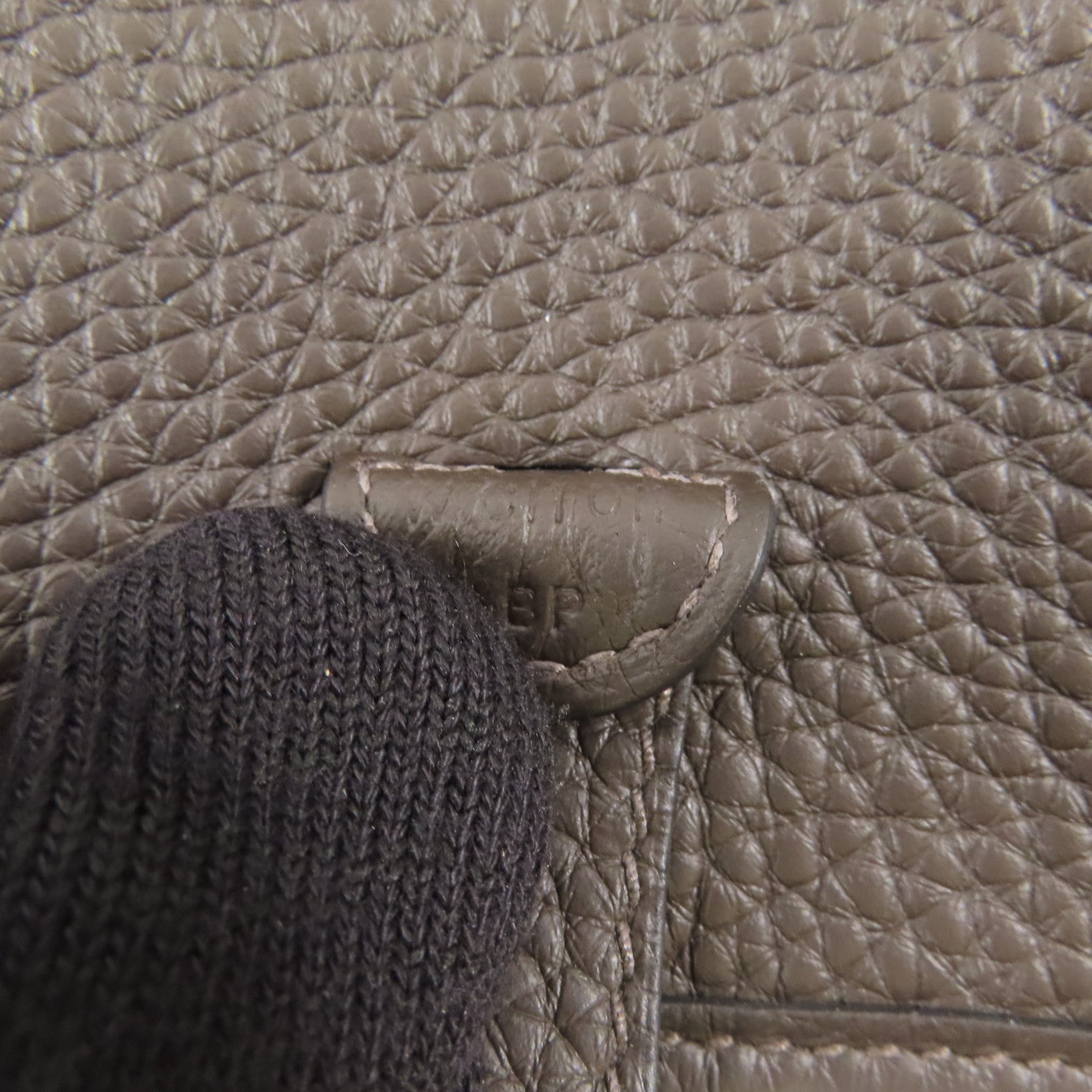 HERMES Clemence皮革Evelyne TPM金扣肩背袋46 Ebene