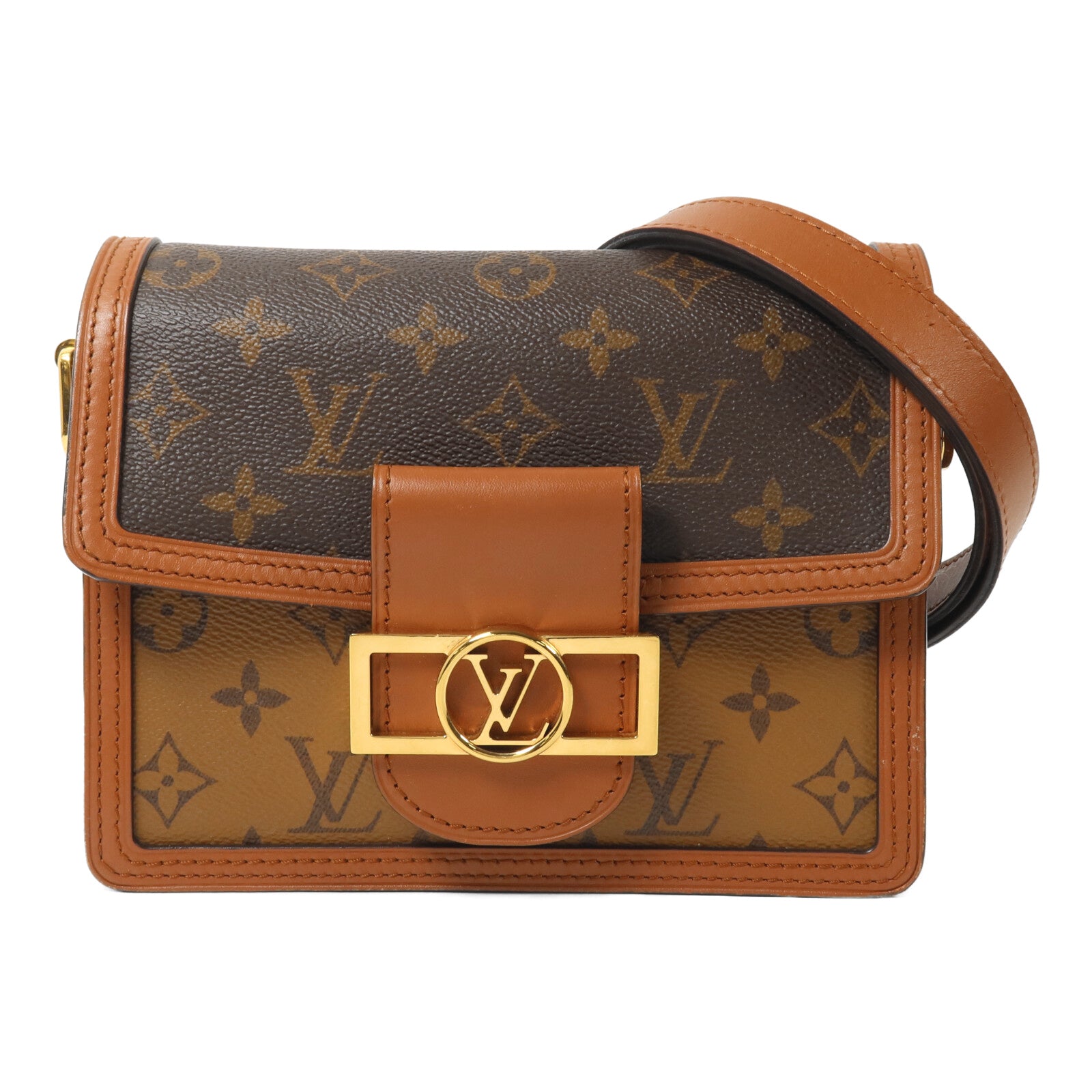 LOUIS VUITTON Monogram Reverse Mini Dauphine肩背袋