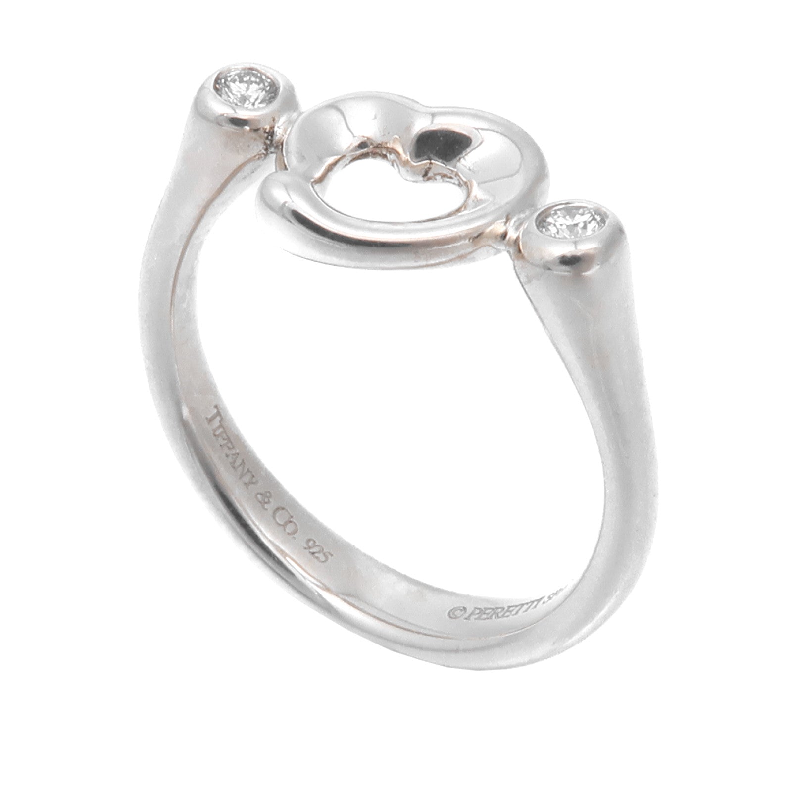 TIFFANY¡®CO Open Heart Ring 925 Sterling Silver US#6.5