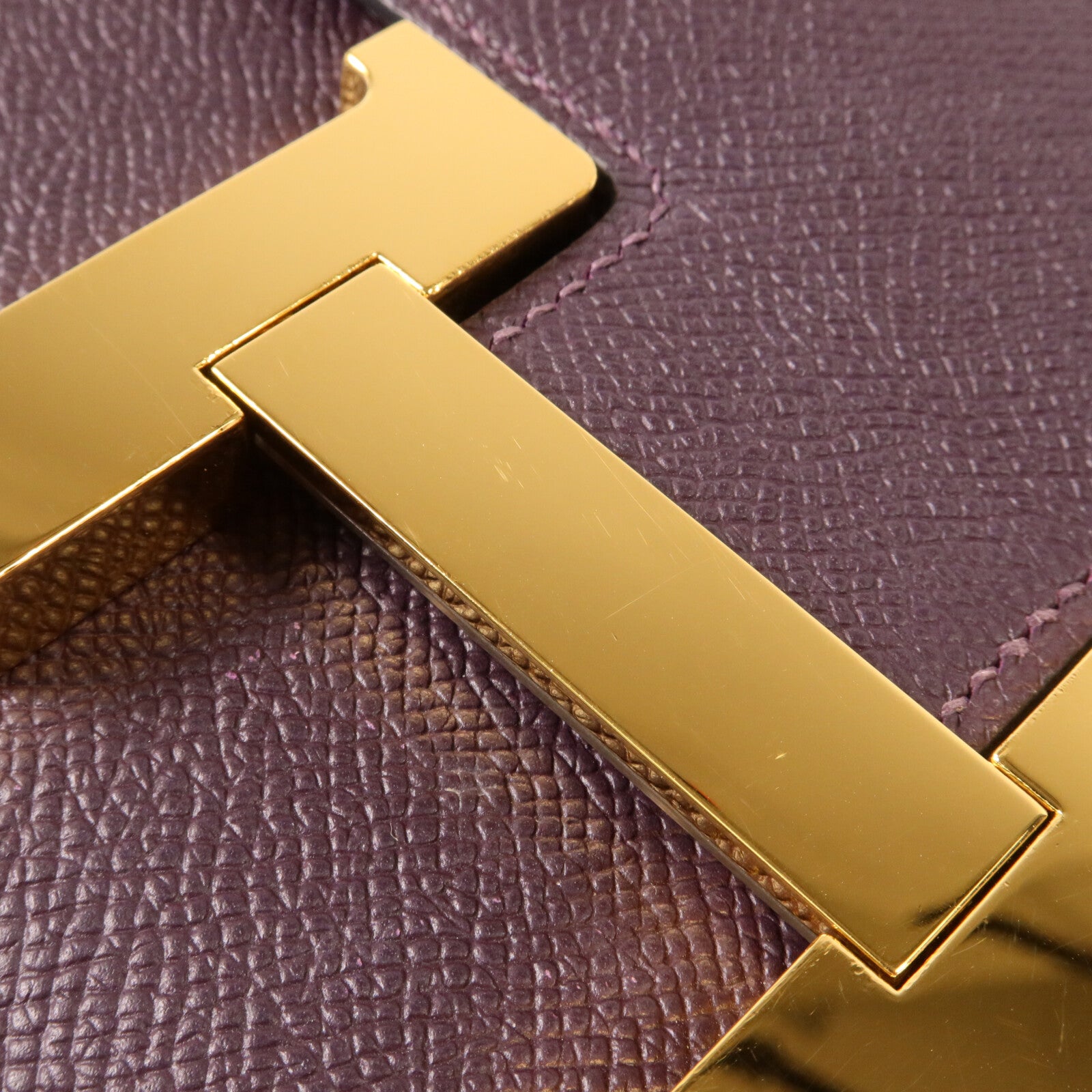 HERMES Epsom皮革Constance 24肩背袋Raisin