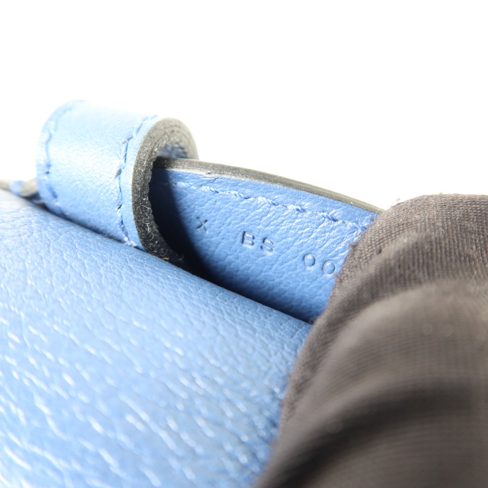 HERMES Evercolor皮革Sac A Dos GR24銀扣背包Bleu Brighton