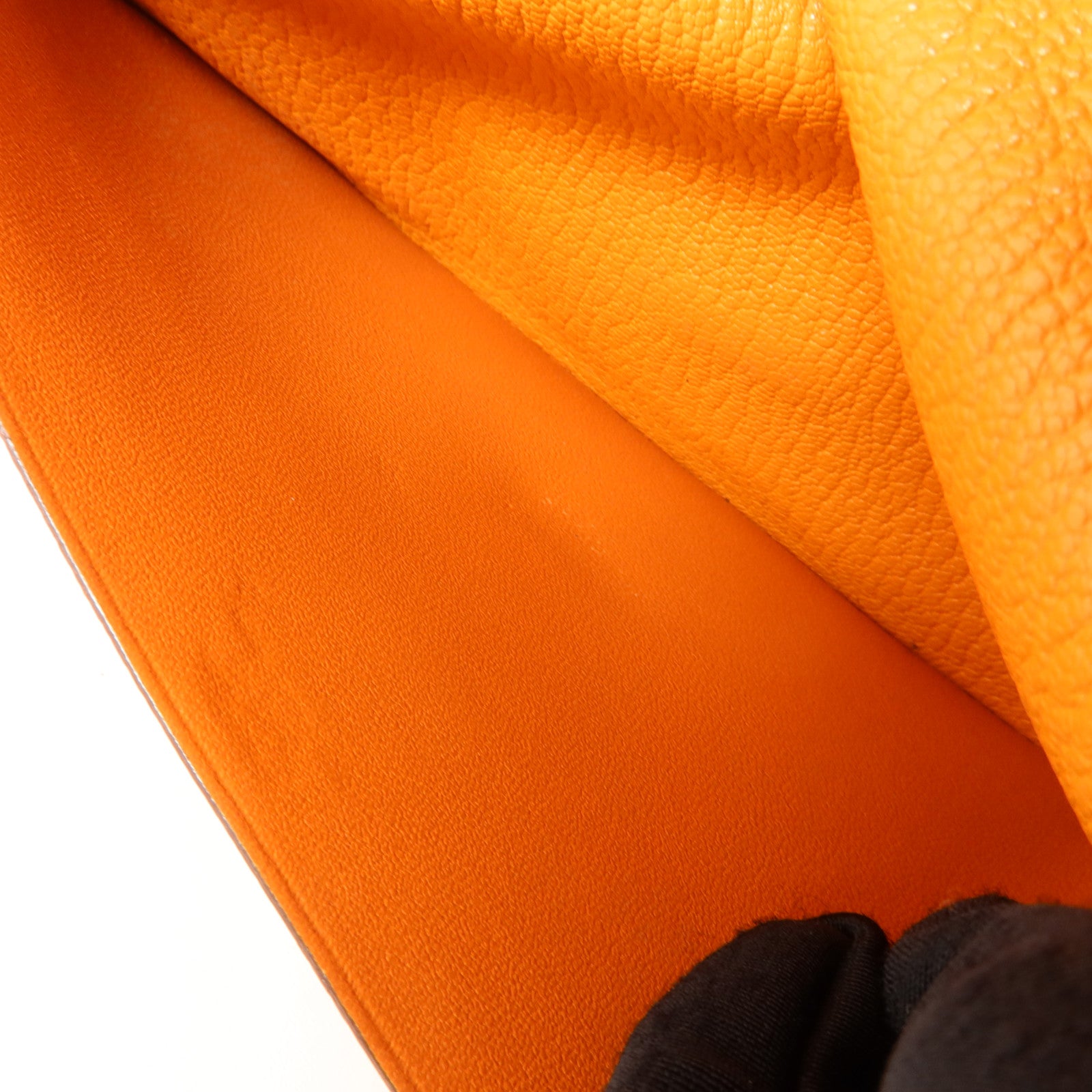 HERMES Chevre皮革Bearn Long Wallet長錢包Apricot