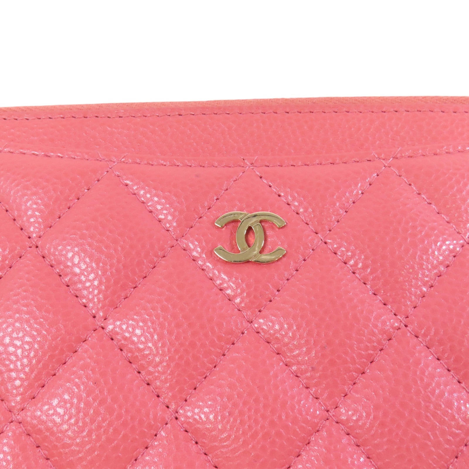 CHANEL 牛皮皮革Card Case金扣卡套
