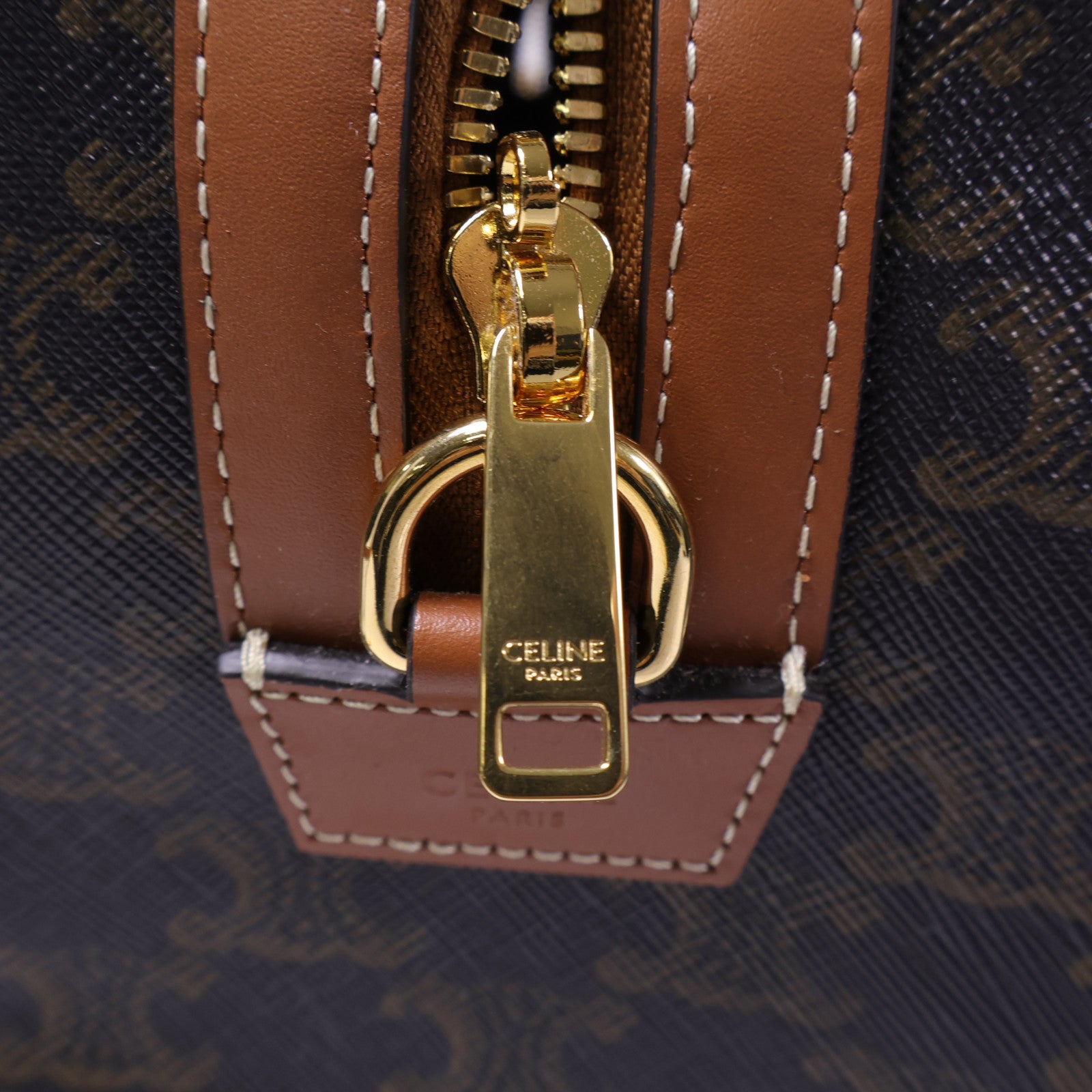 CELINE 塗層帆布Large Boston IN Triomphe金扣手挽肩背兩用袋