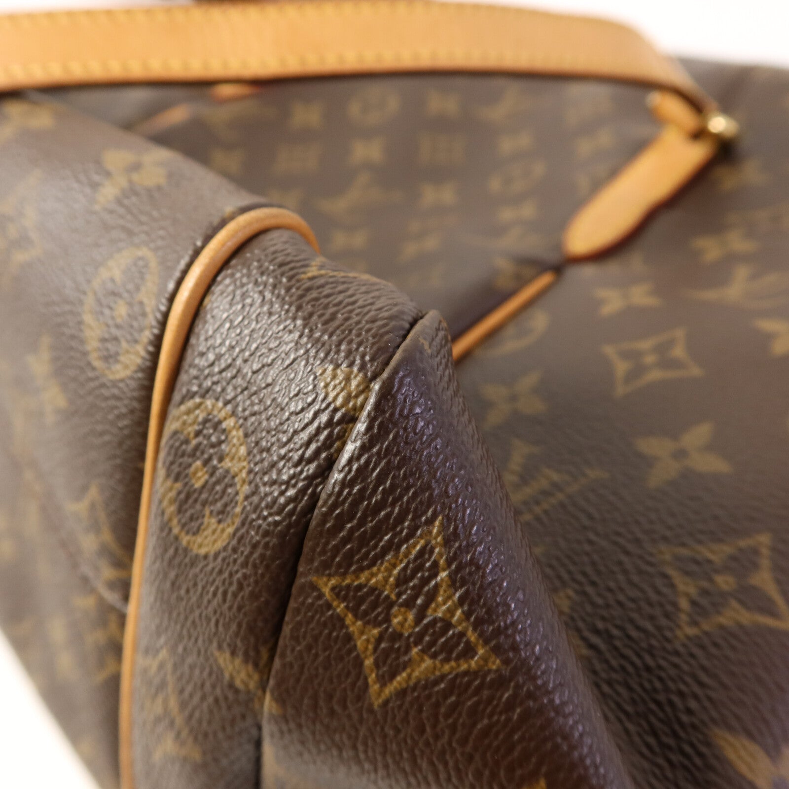 LOUIS VUITTON Monogram Totally MM金扣肩背袋棕色