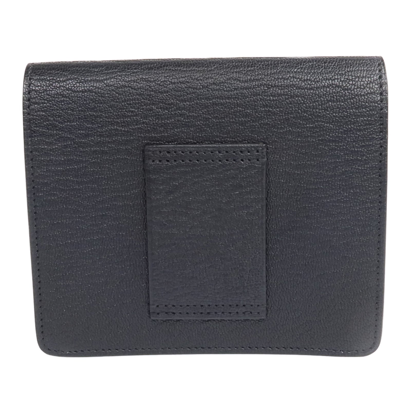 HERMES 【激減優惠】Chevre皮革Roulis Slim金扣錢包Noir