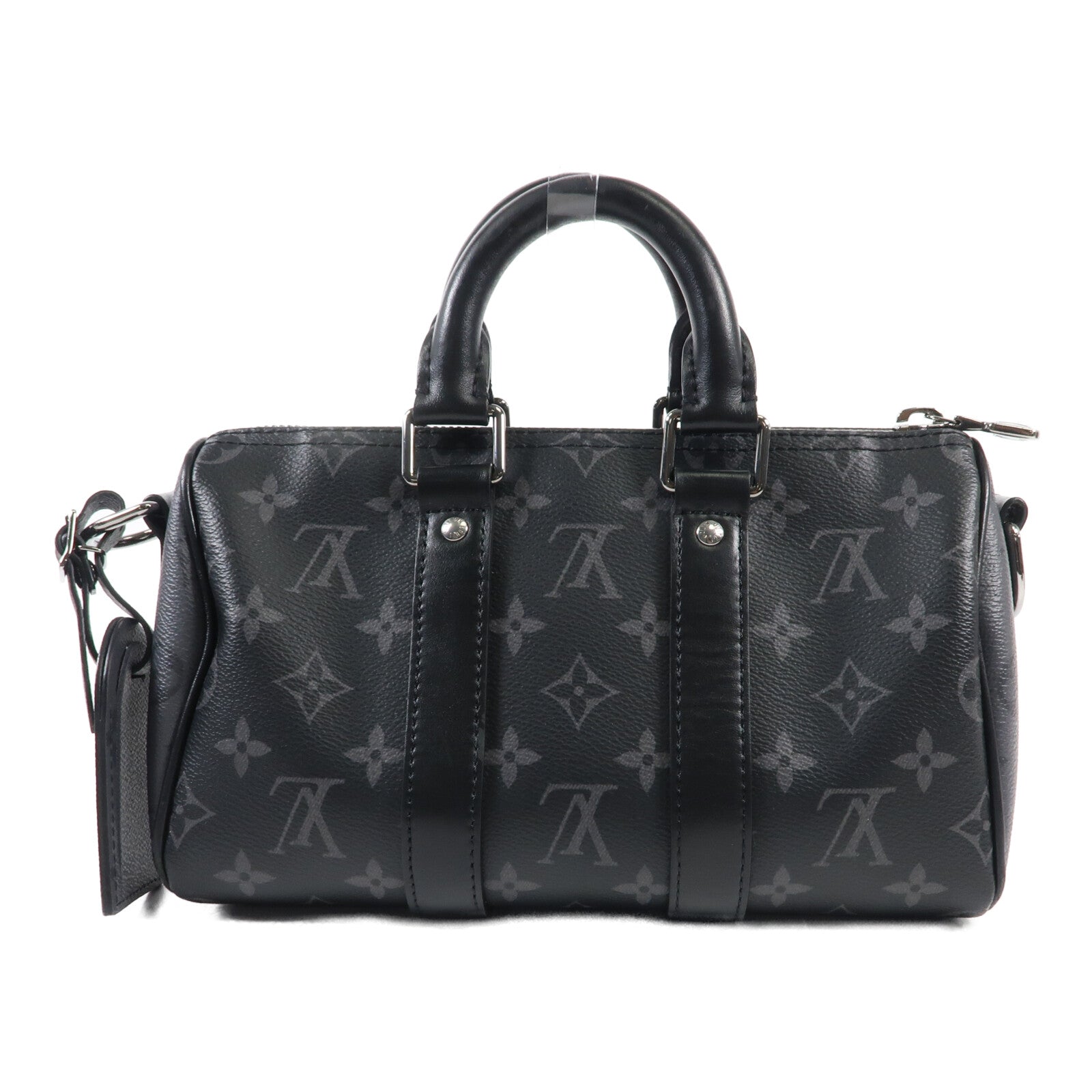 LOUIS VUITTON Monogram Keepall Bandouliere 25銀扣手挽肩背兩用袋