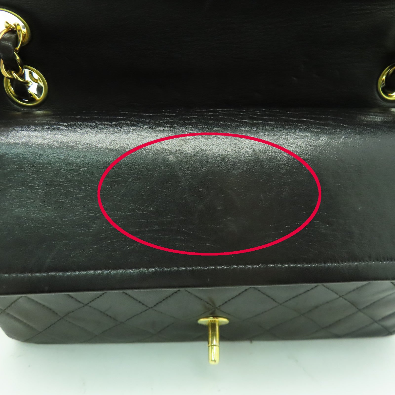 CHANEL 【激減優惠】菱格羊皮皮革Chain Shoulder金扣鏈帶肩背袋黑色