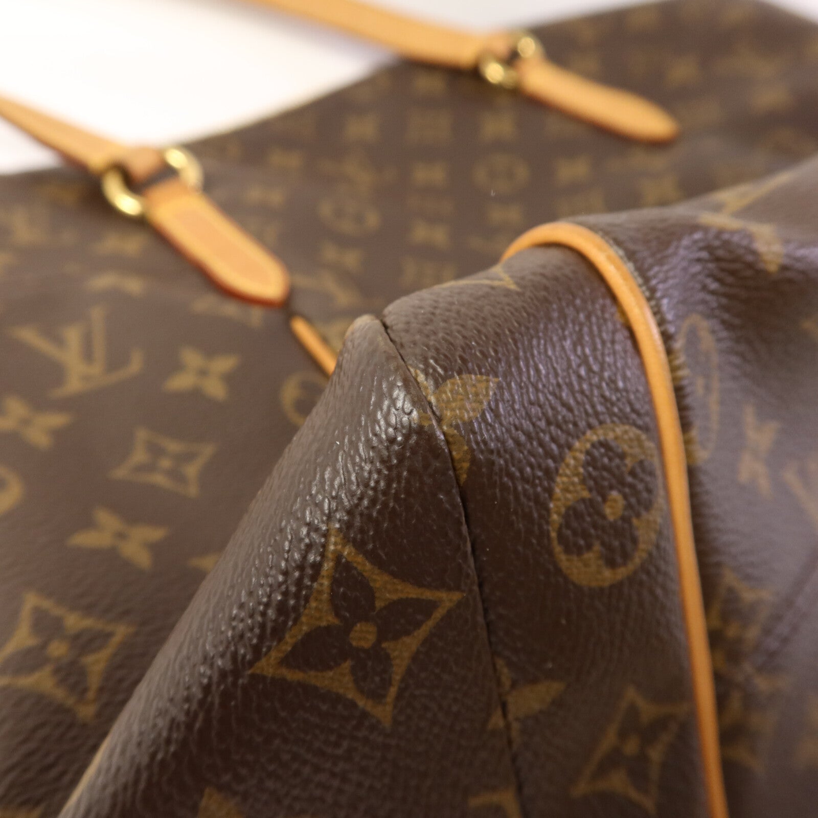 LOUIS VUITTON Monogram Totally MM金扣肩背袋棕色
