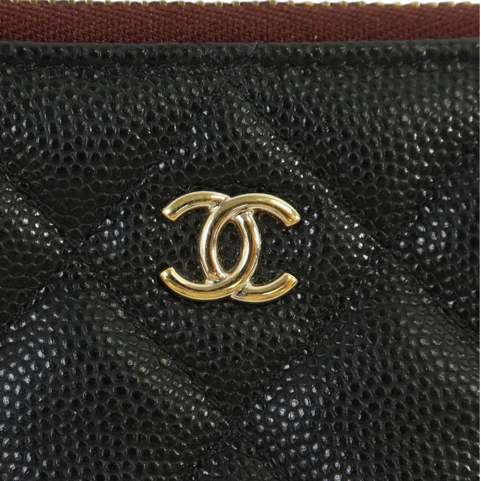 CHANEL 牛皮皮革Classic Small Zipper Pouch金扣錢包