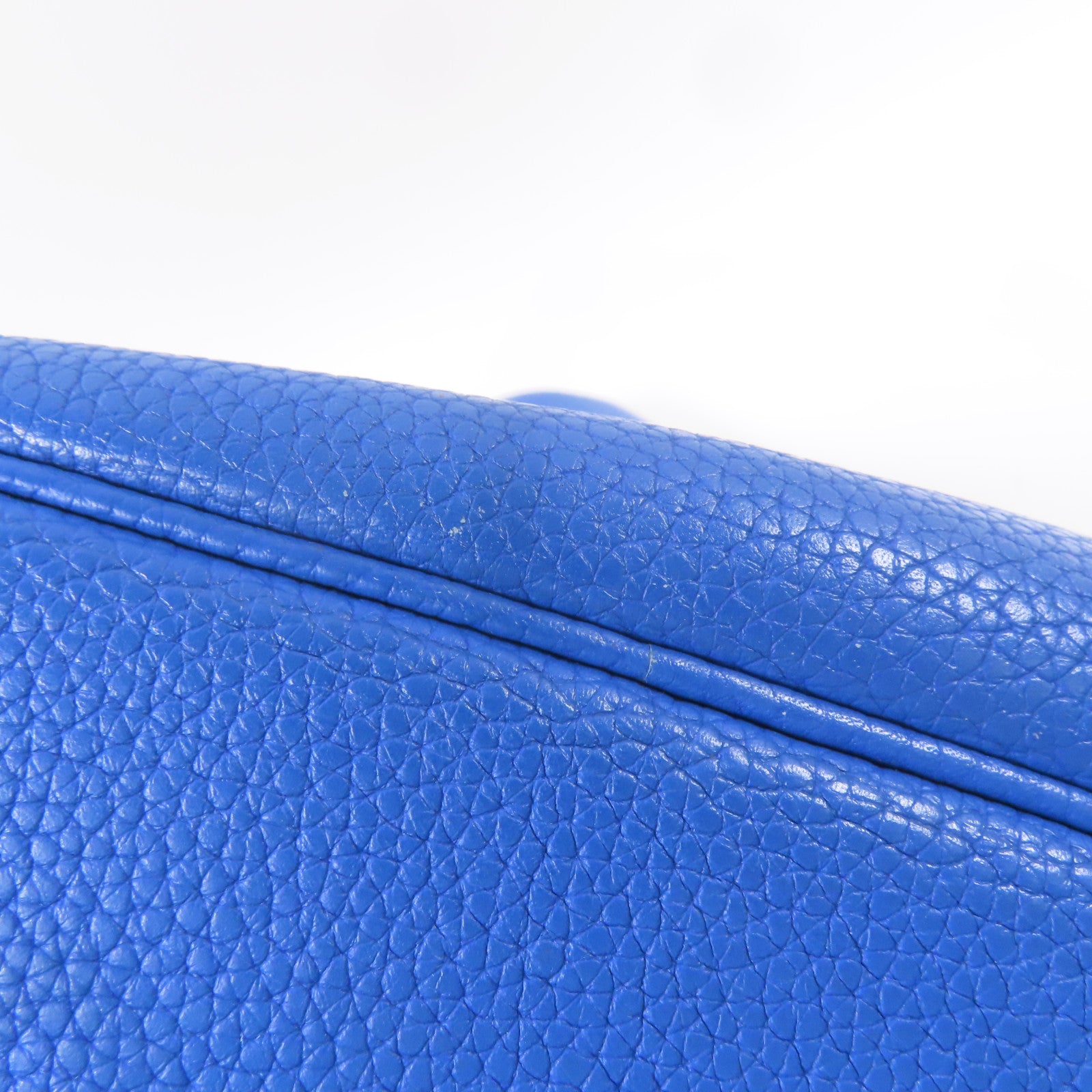 HERMES Clemence皮革Picotin MM銀扣手挽袋Bleu Zellige/藍色