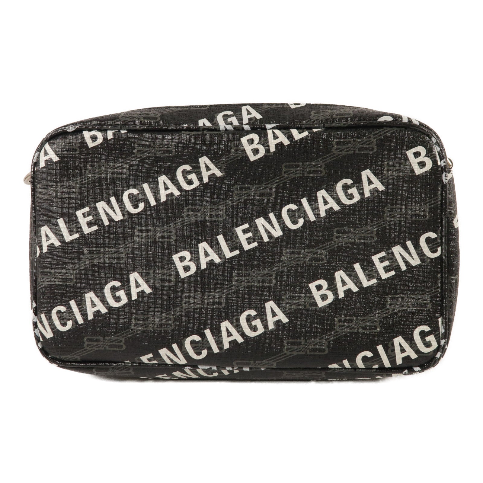 BALENCIAGA 牛皮皮革BB Monogram Signature Camera Bag肩背袋