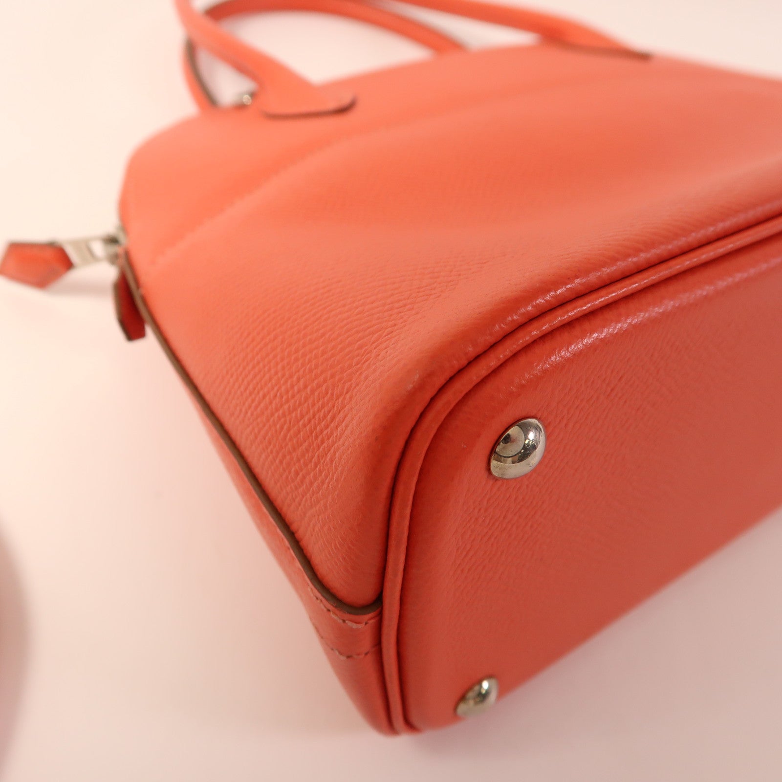 HERMES Epsom皮革Bolide 27銀扣手挽肩背兩用袋T5 Rose Jaipur