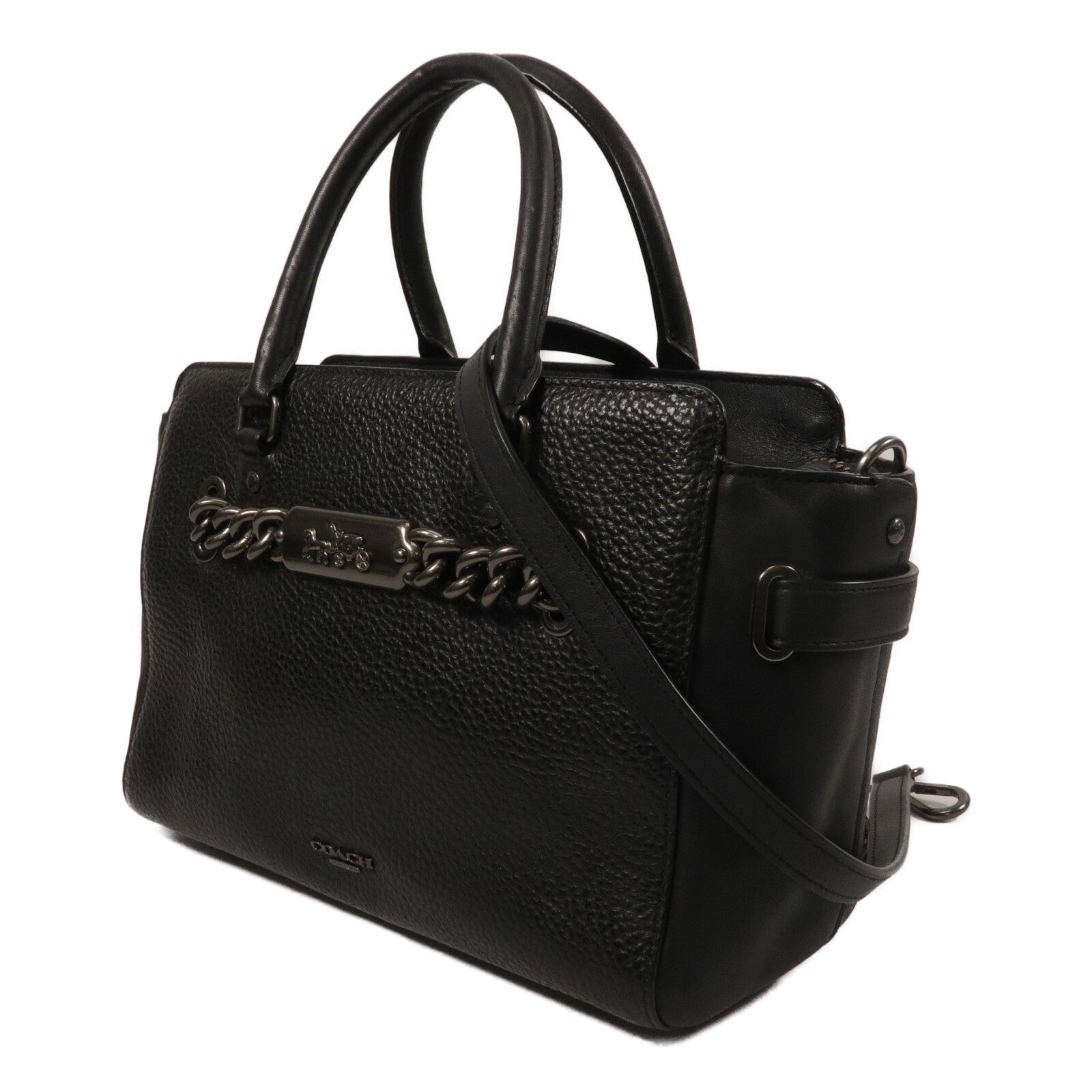 COACH 牛皮皮革2 Way Shoulder手挽肩背兩用袋