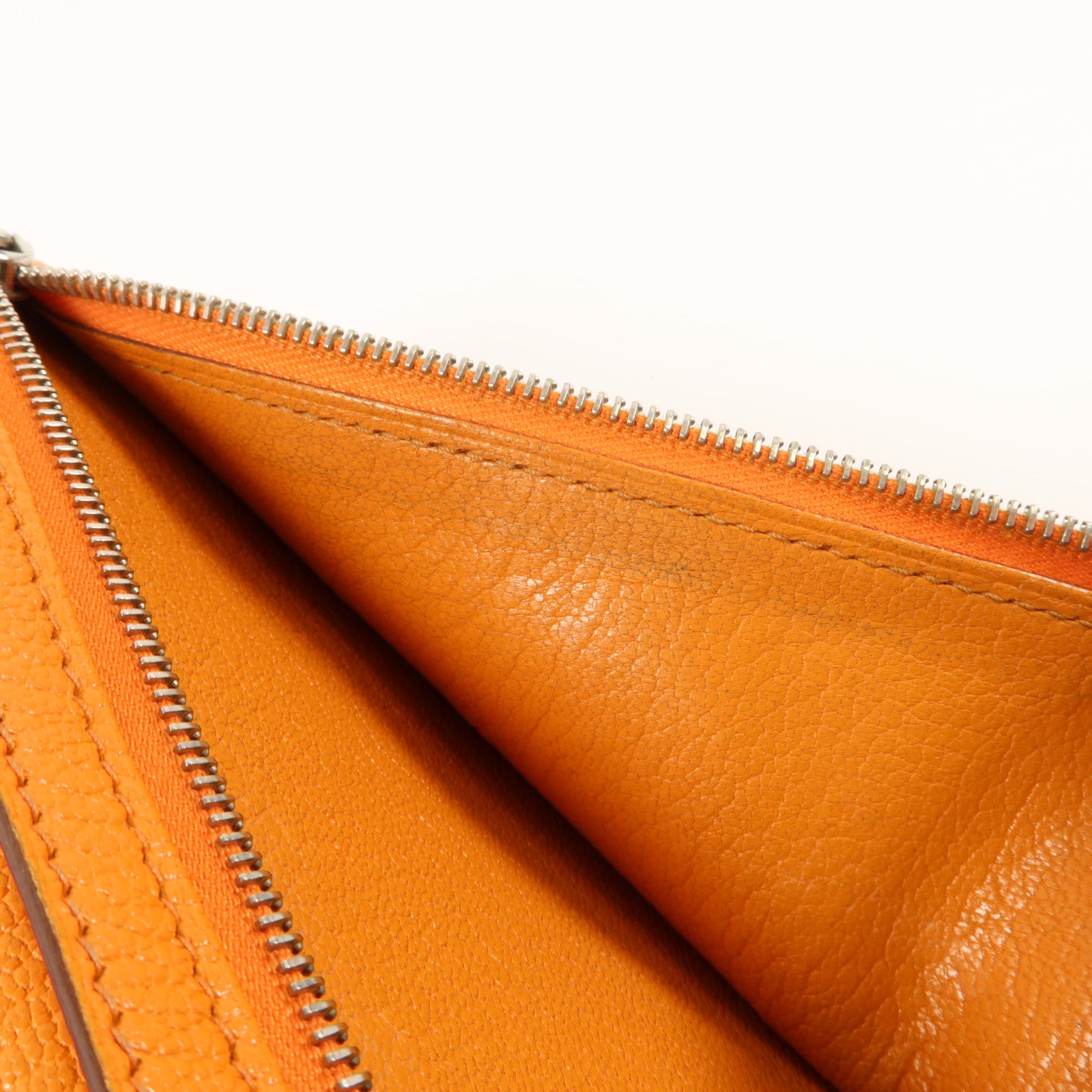 HERMES Chevre皮革Bearn Long Wallet長錢包Apricot