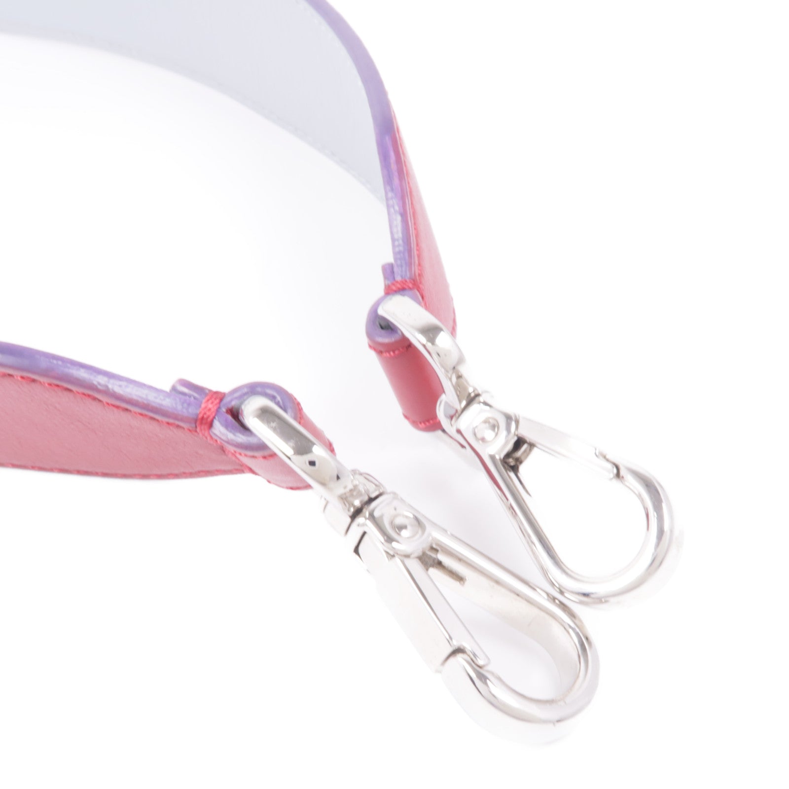 FENDI SHW Shoulder Strap Calfskin Leather Red Blue