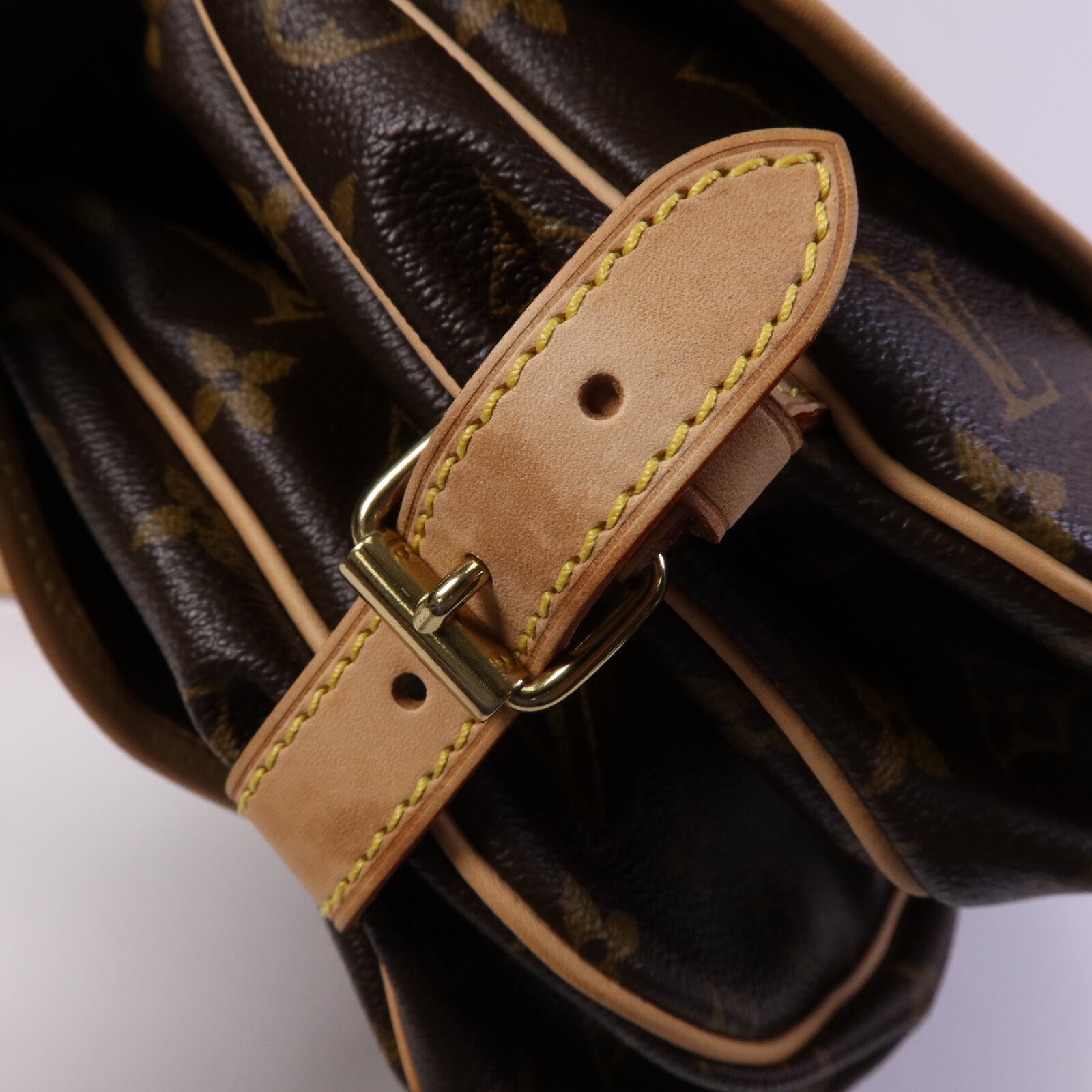 LOUIS VUITTON Monogram Saumur BB金扣手挽肩背兩用袋