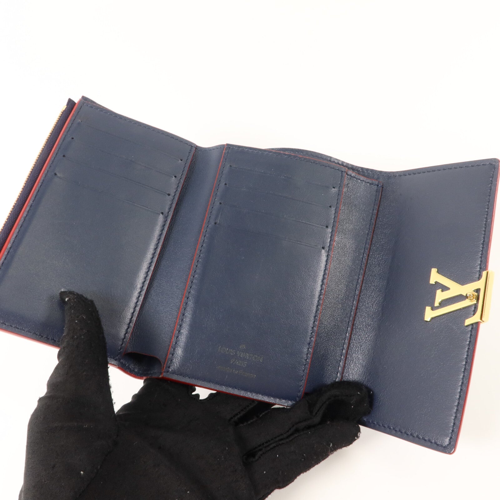 LOUIS VUITTON Taurillon Capucines Compact Wallet錢包