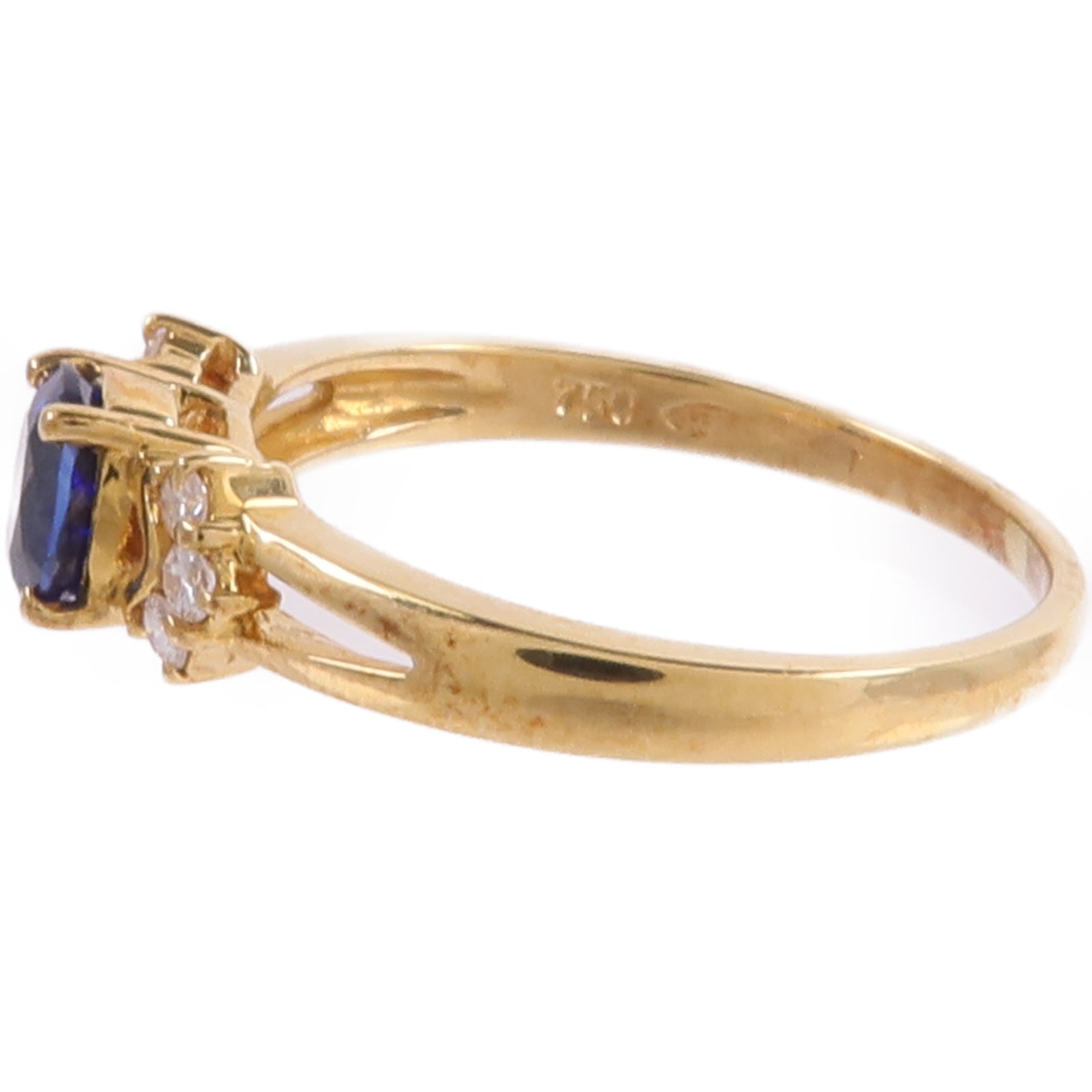 JEWELRY 18K黃金Sapphire Diamond Ring藍寶石/鑽石戒指