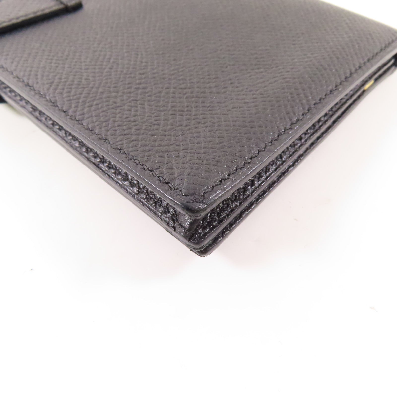 HERMES 【激減優惠】Epsom皮革Bearn Long Wallet金扣長錢包Noir