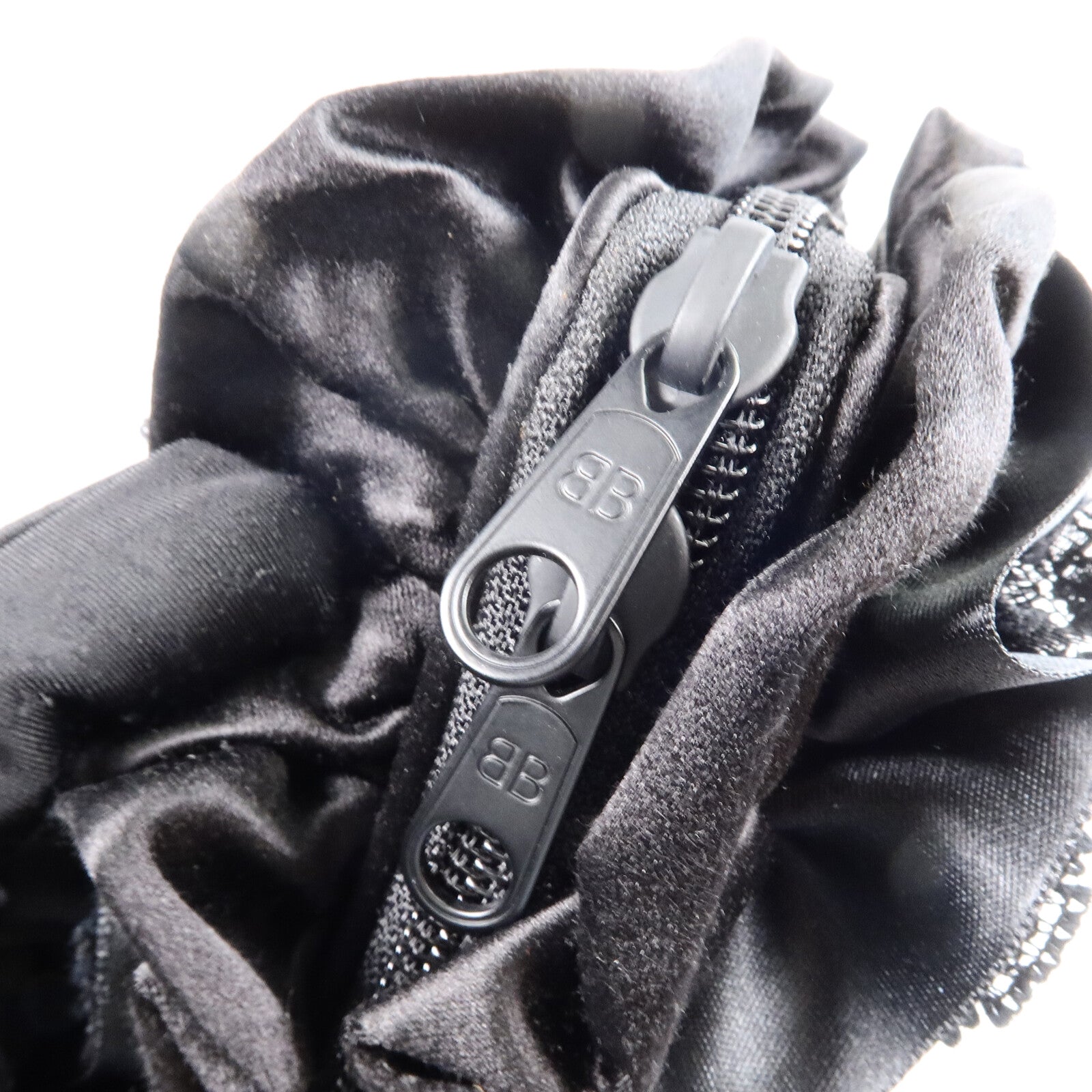 BALENCIAGA 緞面/蕾絲Ruffle Clutch手拿包