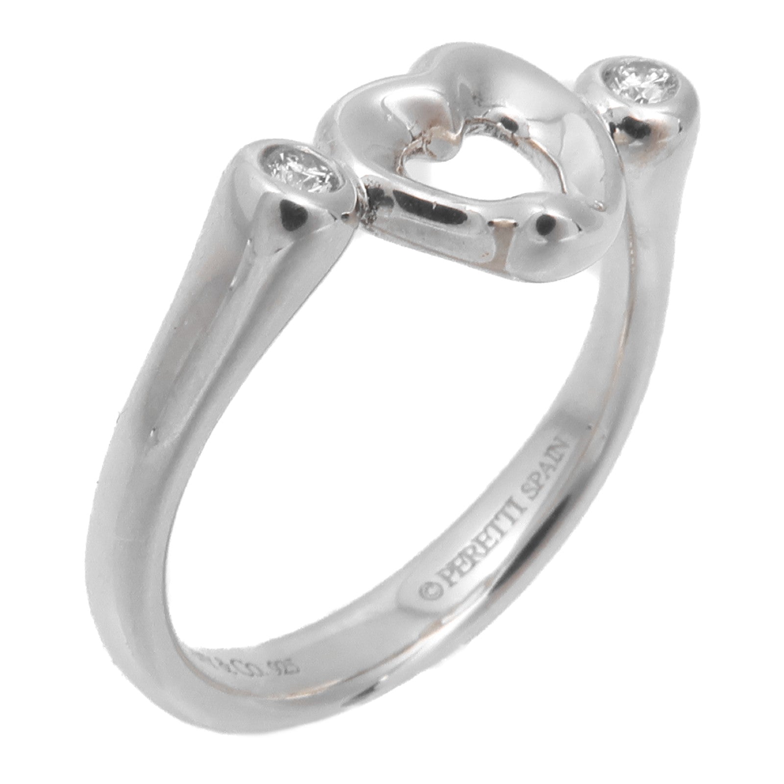 TIFFANY¡®CO Open Heart Ring 925 Sterling Silver US#6.5