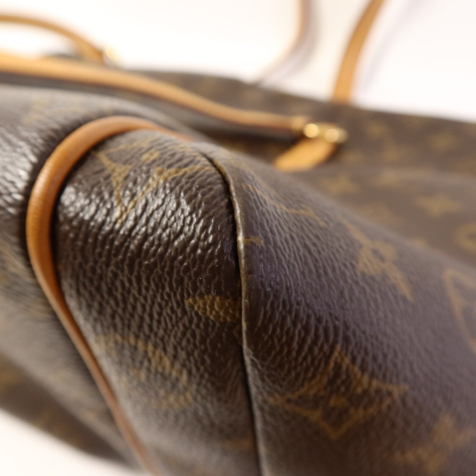 LOUIS VUITTON Monogram Totally MM金扣肩背袋棕色