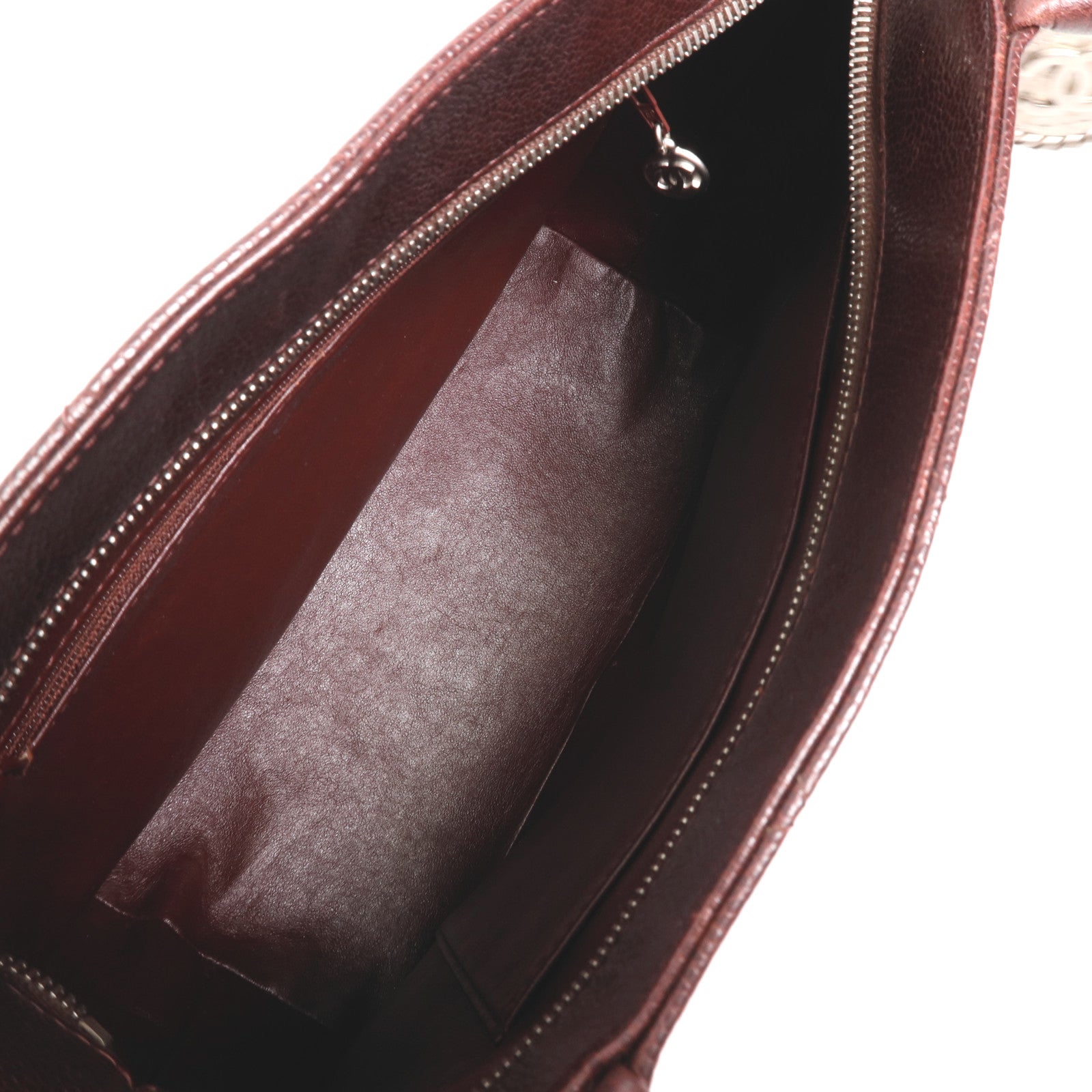 CHANEL 牛皮皮革Medallion Tote銀扣手挽袋
