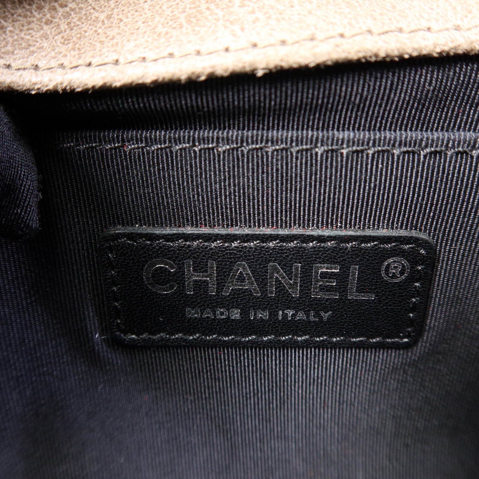 CHANEL 麂皮皮革Boy 25鏈帶肩背袋