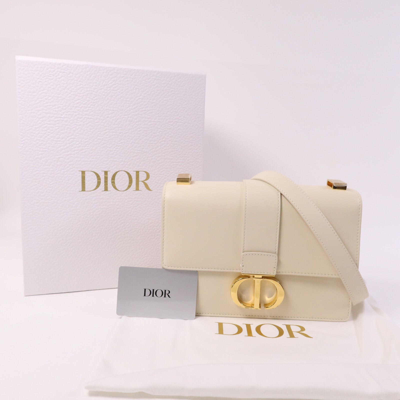 Dior 牛皮皮革Small 30 Montaigne金扣肩背袋