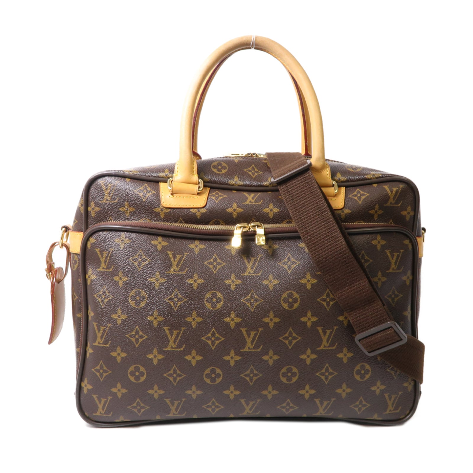 LOUIS VUITTON Monogram Icare金扣手挽肩背兩用袋棕色