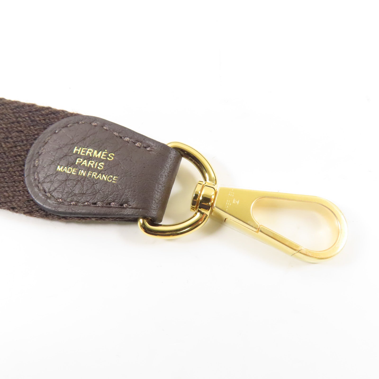 HERMES Clemence皮革Evelyne TPM金扣肩背袋46 Ebene